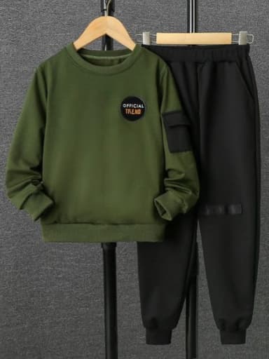 Well Tailored Up & Down Jogger - Green and Black